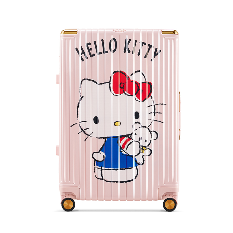 银座xHelloKitty联名粉色抱熊行李箱A-9890K（单位：个） 粉色 28寸